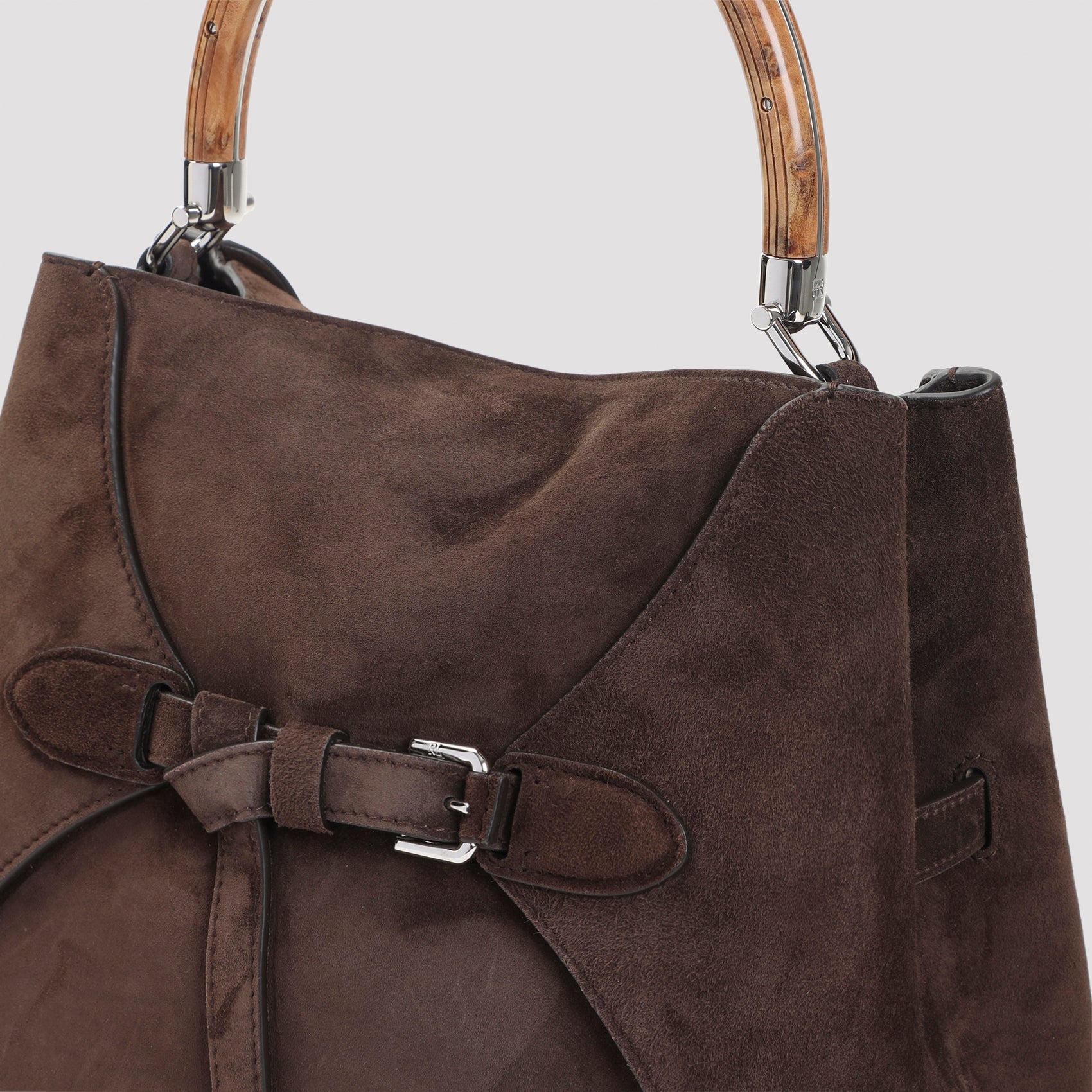 RALPH LAUREN COLLECTION Suede Shoulder Handbag