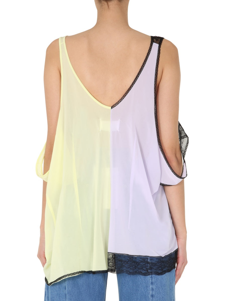 MAISON MARGIELA Bold Color Block Top for Women