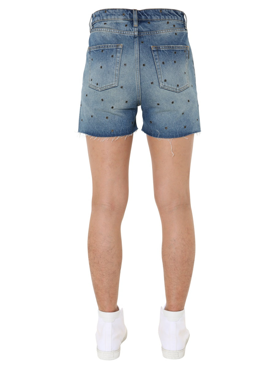 SAINT LAURENT Denim Bermuda Shorts