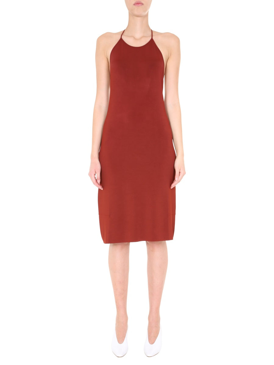 BOTTEGA VENETA Round Neck Knotted Mini Dress for Women