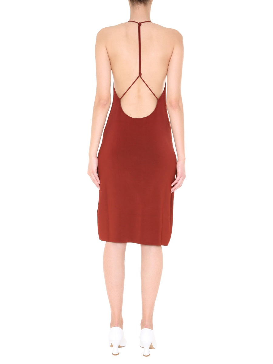 BOTTEGA VENETA Round Neck Knotted Mini Dress for Women