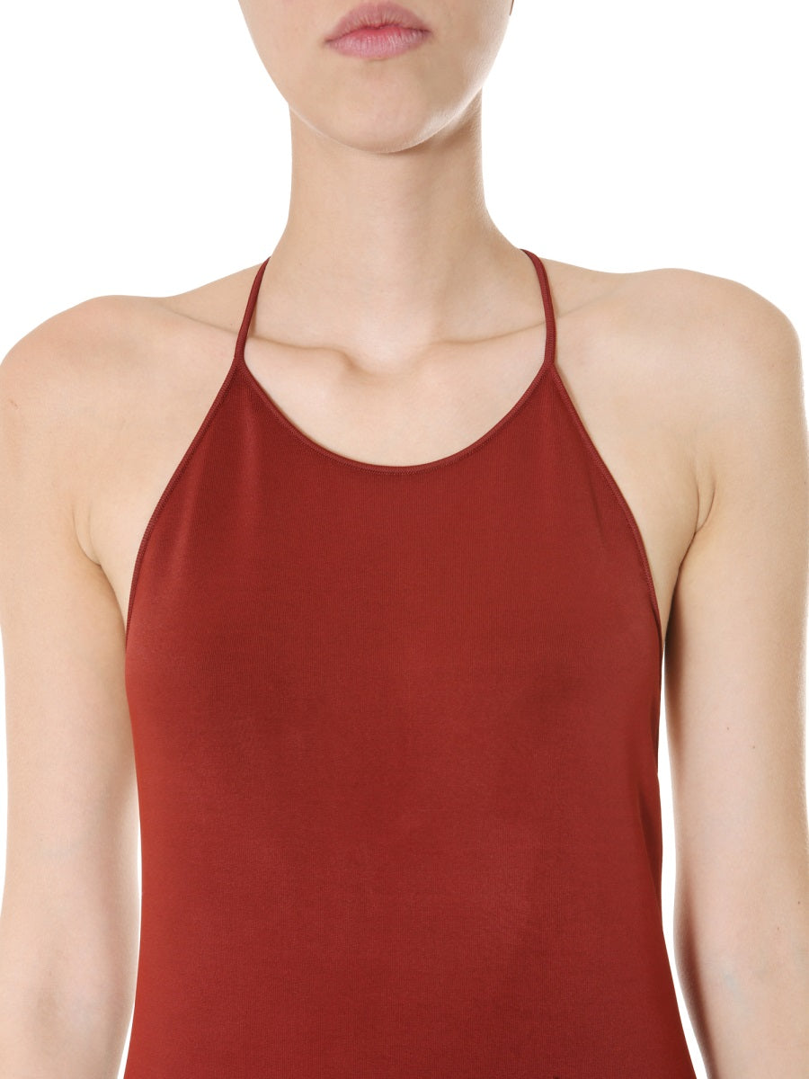 BOTTEGA VENETA Round Neck Knotted Mini Dress for Women