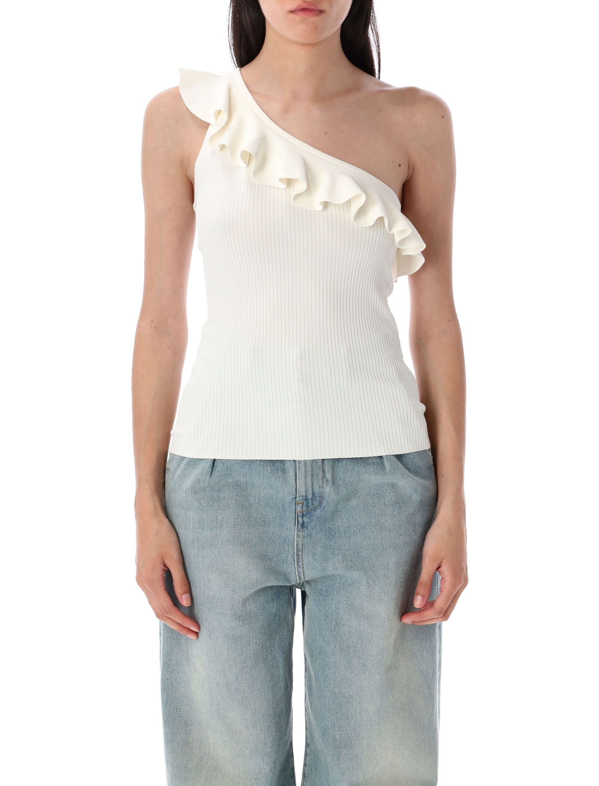ZIMMERMANN Frill One Shoulder Mini Top