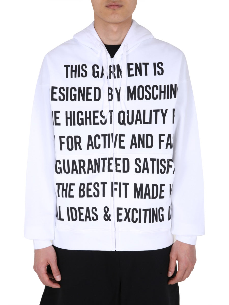 MOSCHINO Men's Zip-Up Hoodie Sweatshirt
