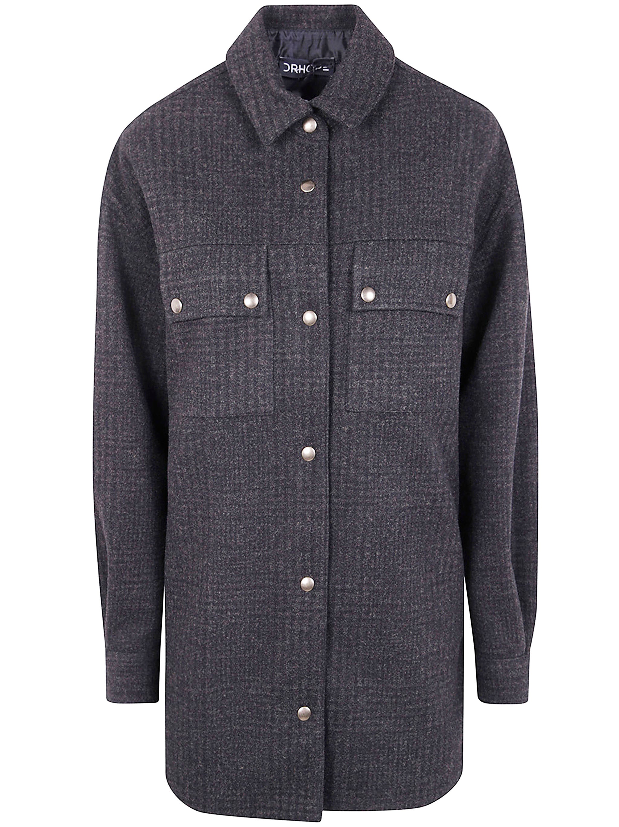 DRHOPE Chic Pocketed Shirt Jacket for Women - FW25