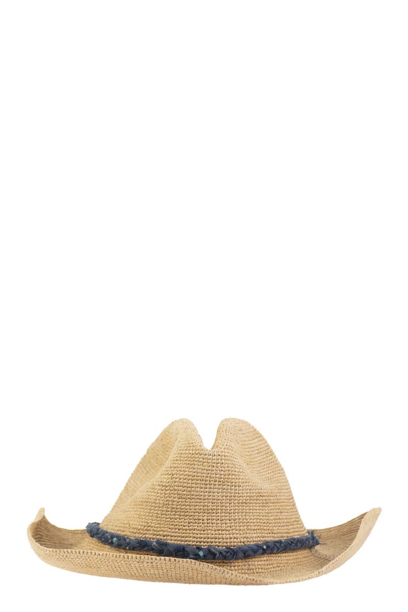 POLO RALPH LAUREN Raffia Hat with Decorative Band