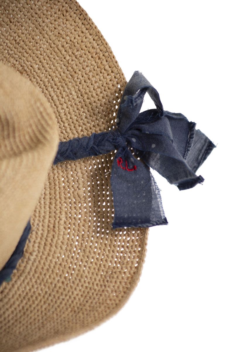 POLO RALPH LAUREN Raffia Hat with Decorative Band