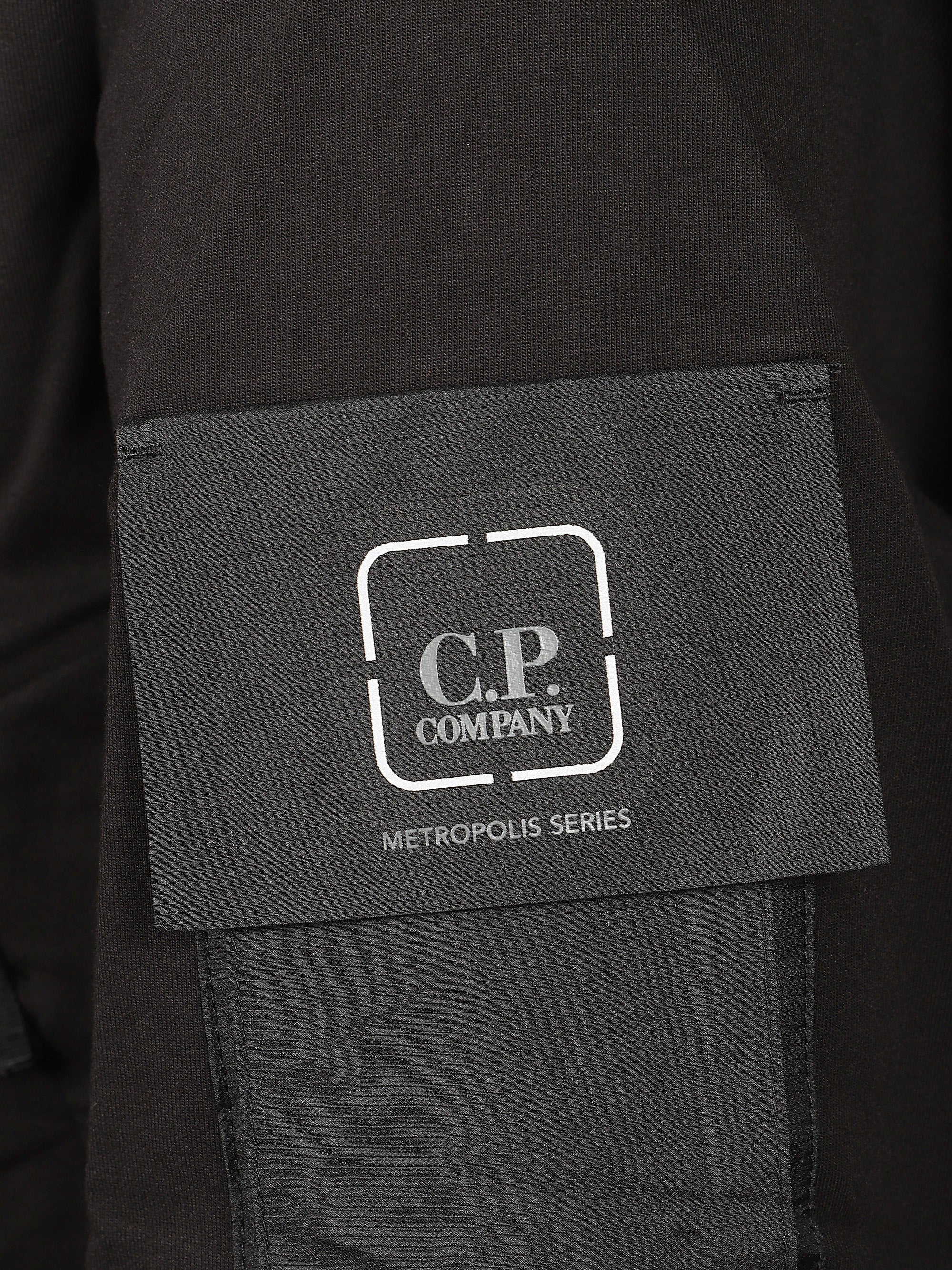 C.P. COMPANY Zip Fastening Hooded Sweatshirt with Logo Patch and Front Pockets