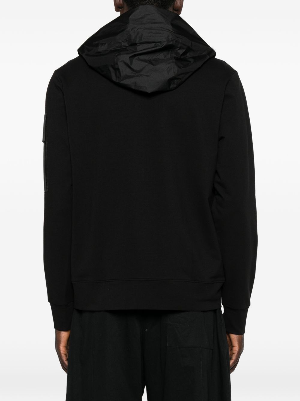 C.P. COMPANY Zip Fastening Hooded Sweatshirt with Logo Patch and Front Pockets