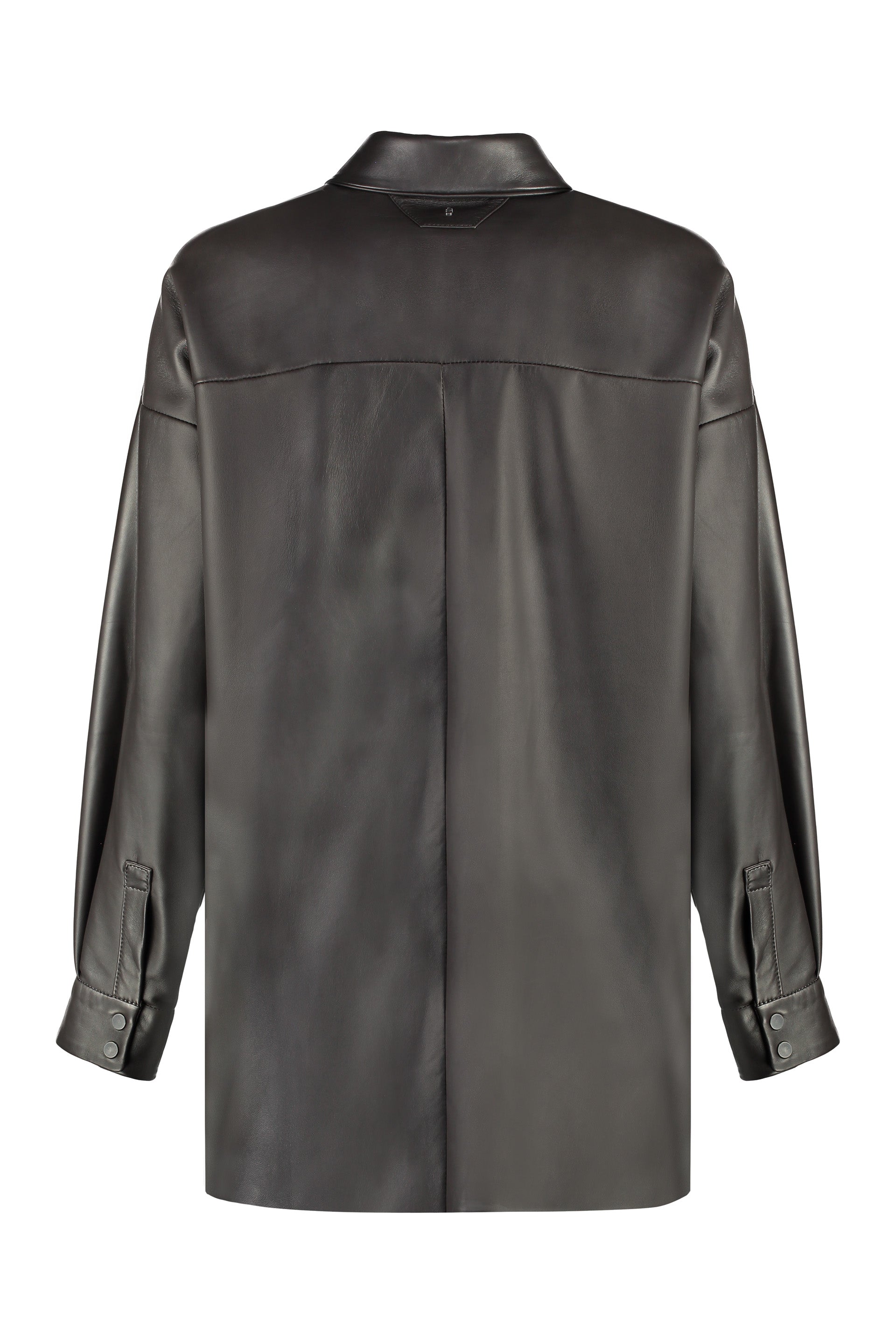 SALVATORE SANTORO Women's Classic Leather Jacket with Side Slits