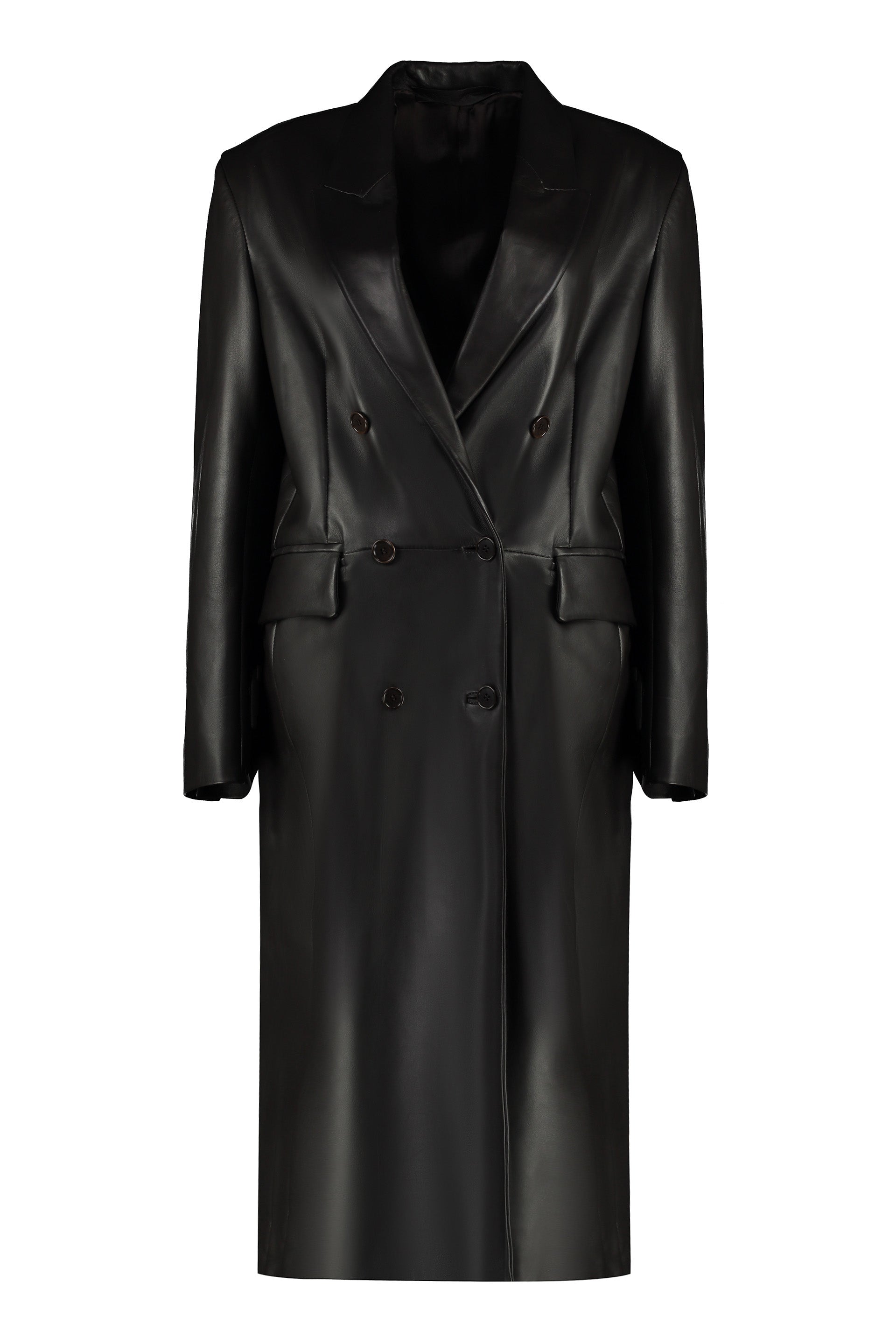 SALVATORE SANTORO Women's Leather Jacket with Back Slit