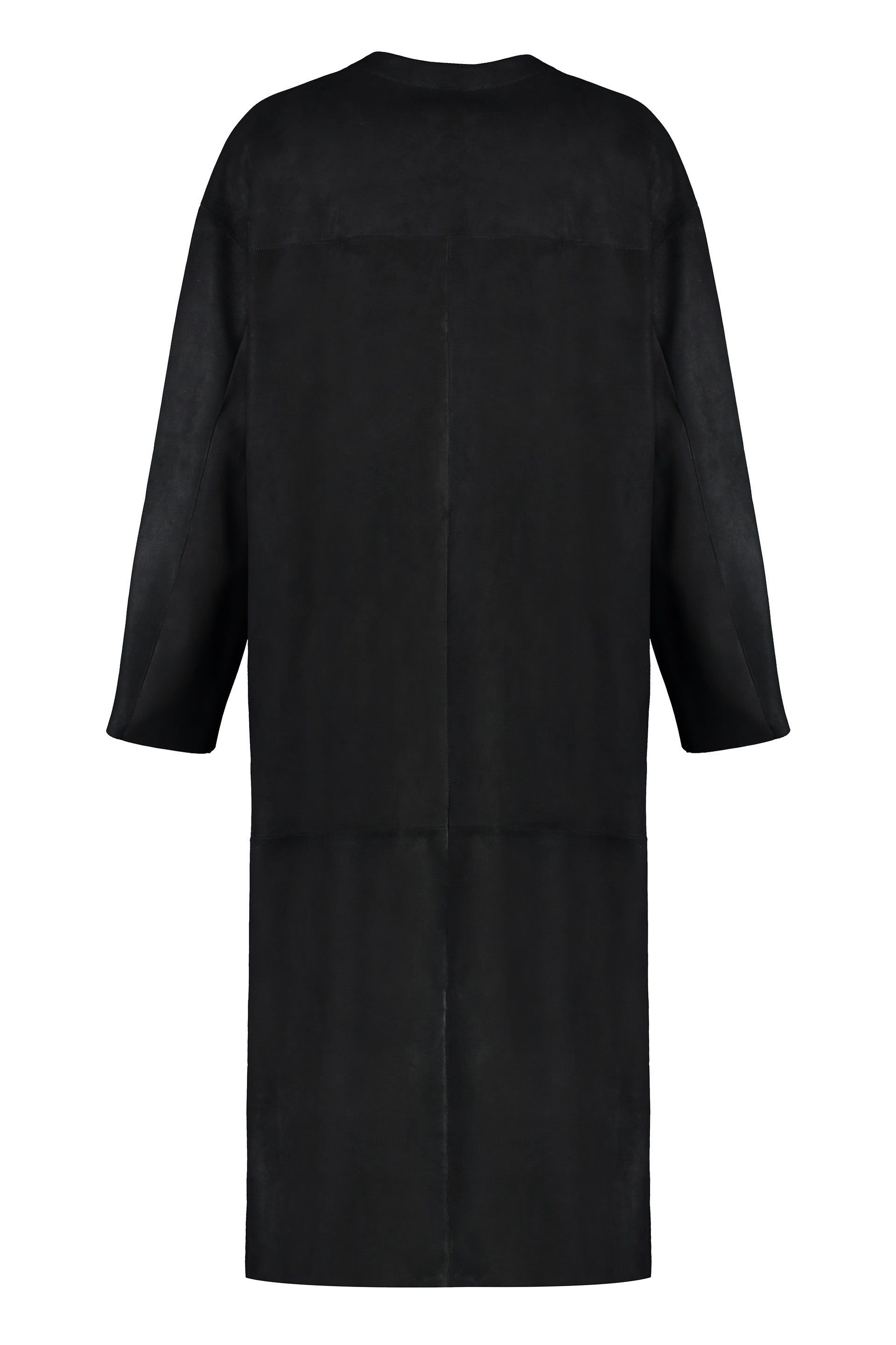 SALVATORE SANTORO Suede Jacket with Double Back Slit and Front Pockets