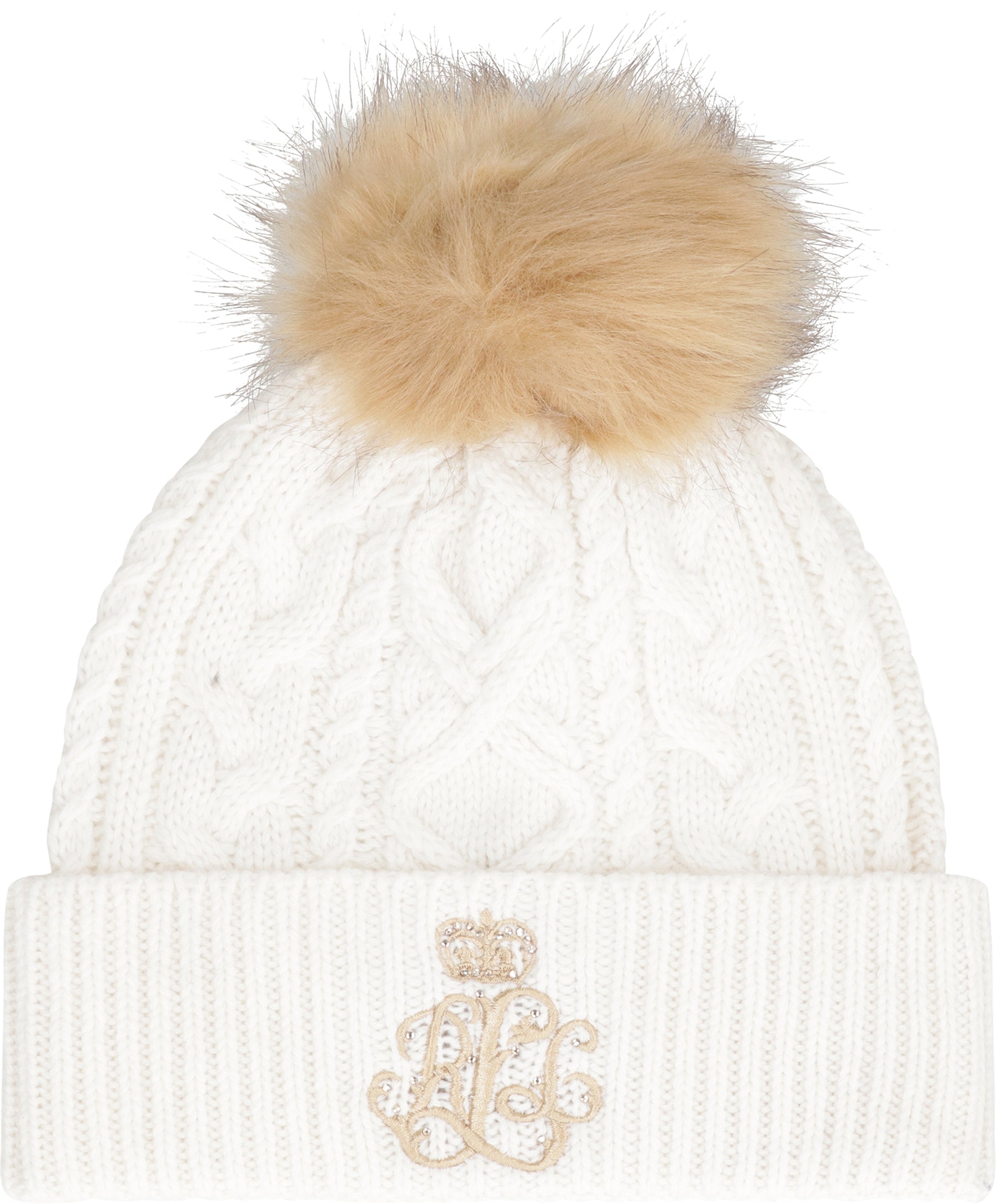 LAUREN RALPH LAUREN Knit Beanie with Soft Pom-Pom for Women