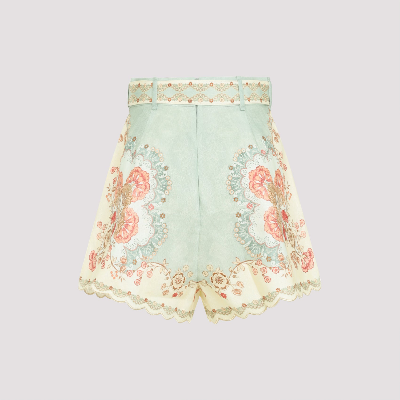 ZIMMERMANN Floral Mini Linen Daylight Tuck Short
