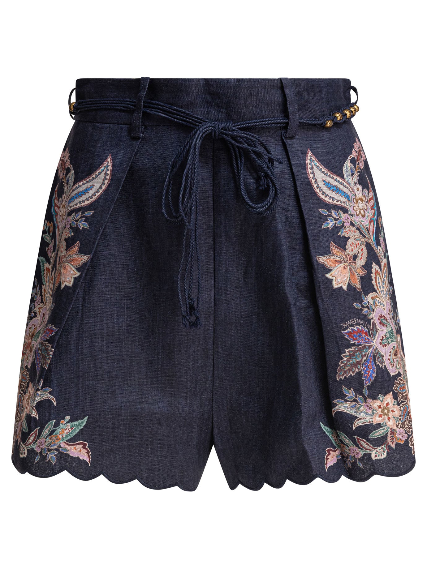 ZIMMERMANN Rhiannon Mini Printed Linen Shorts
