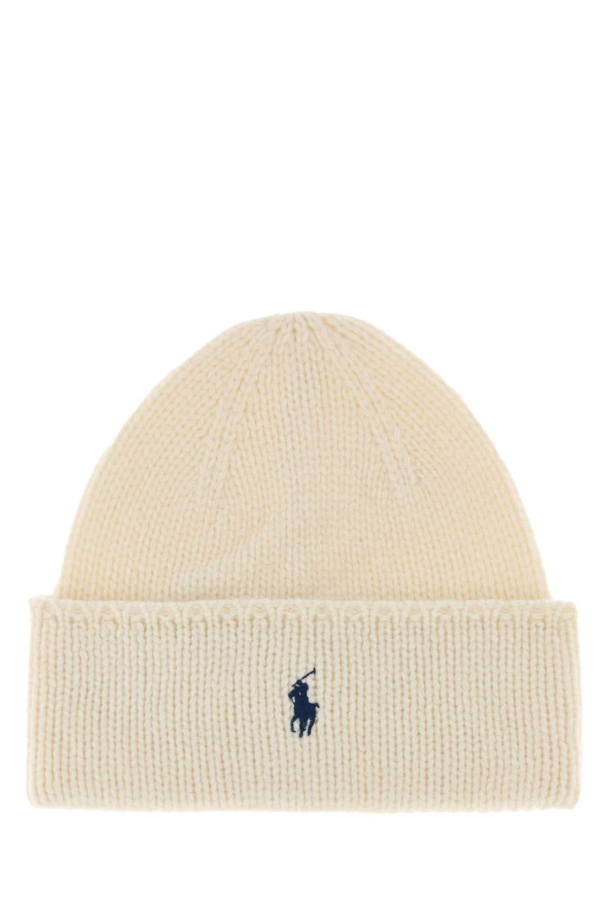 POLO RALPH LAUREN Wool Knit Beanie with Embroidered Logo