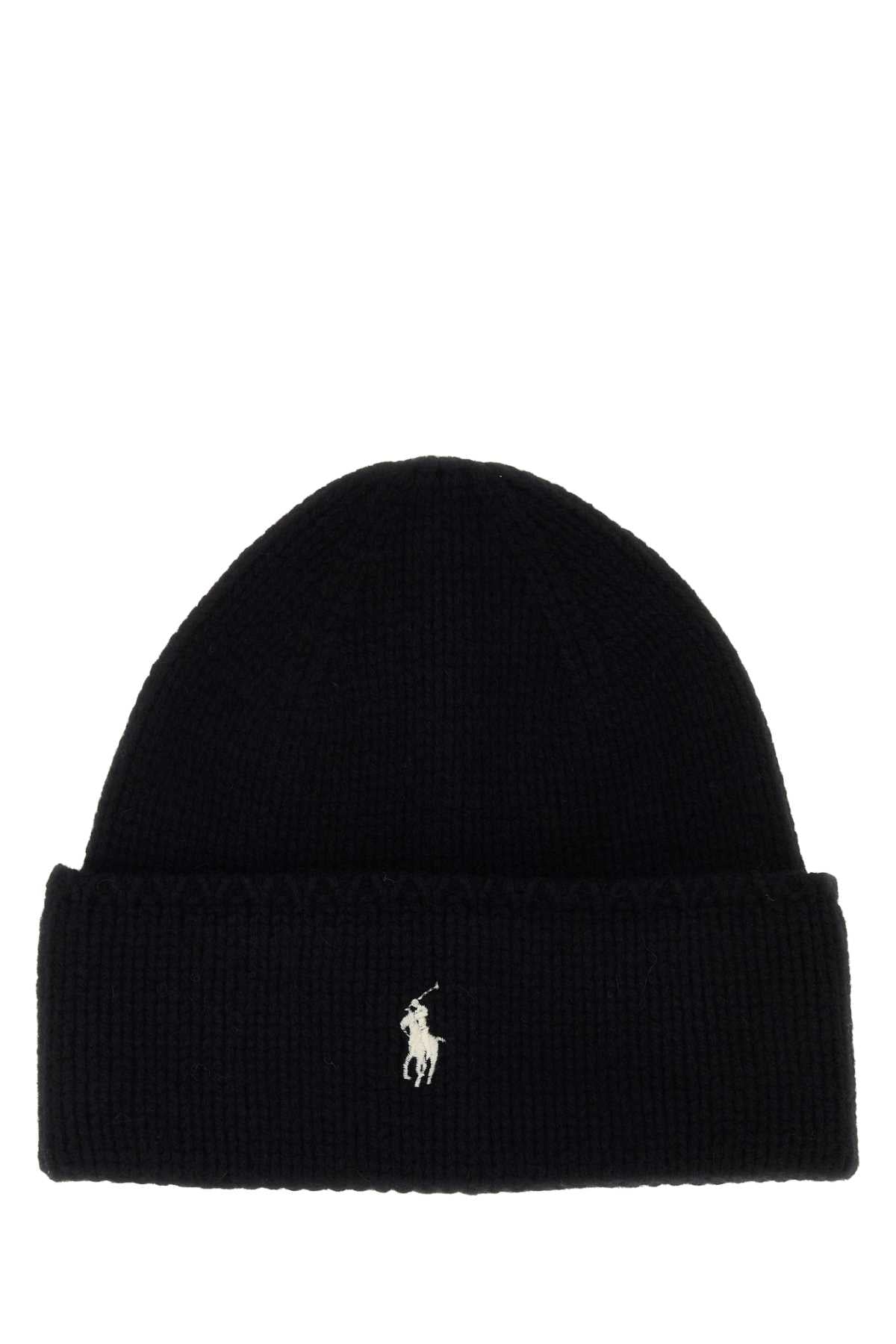 POLO RALPH LAUREN Wool Knit Beanie with Embroidered Logo