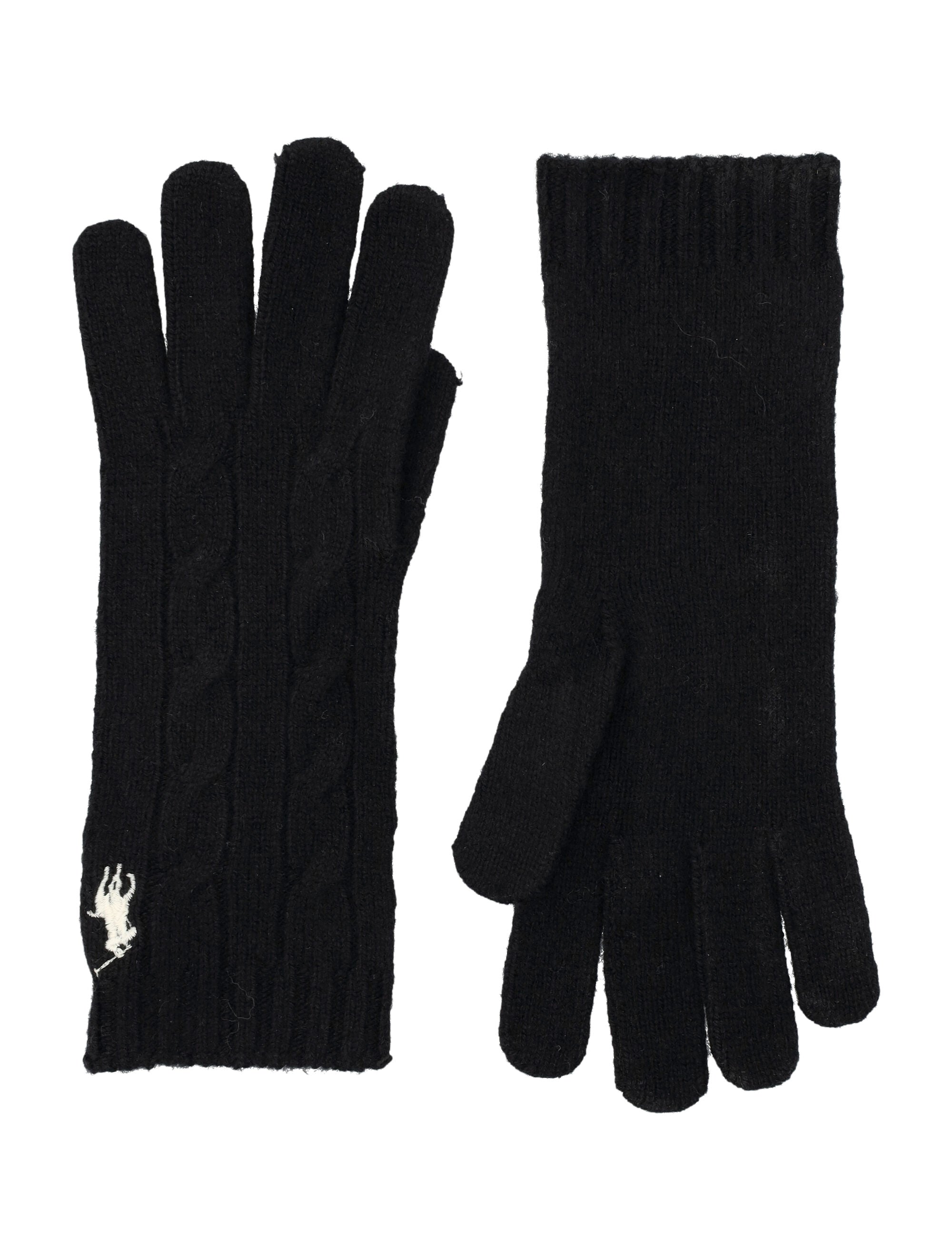 POLO RALPH LAUREN Cable-Knit Wool and Cashmere Gloves for Women
