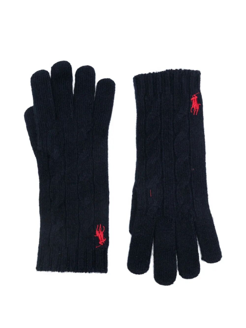 POLO RALPH LAUREN Women's Cable-Knit Wool and Cashmere Gloves
