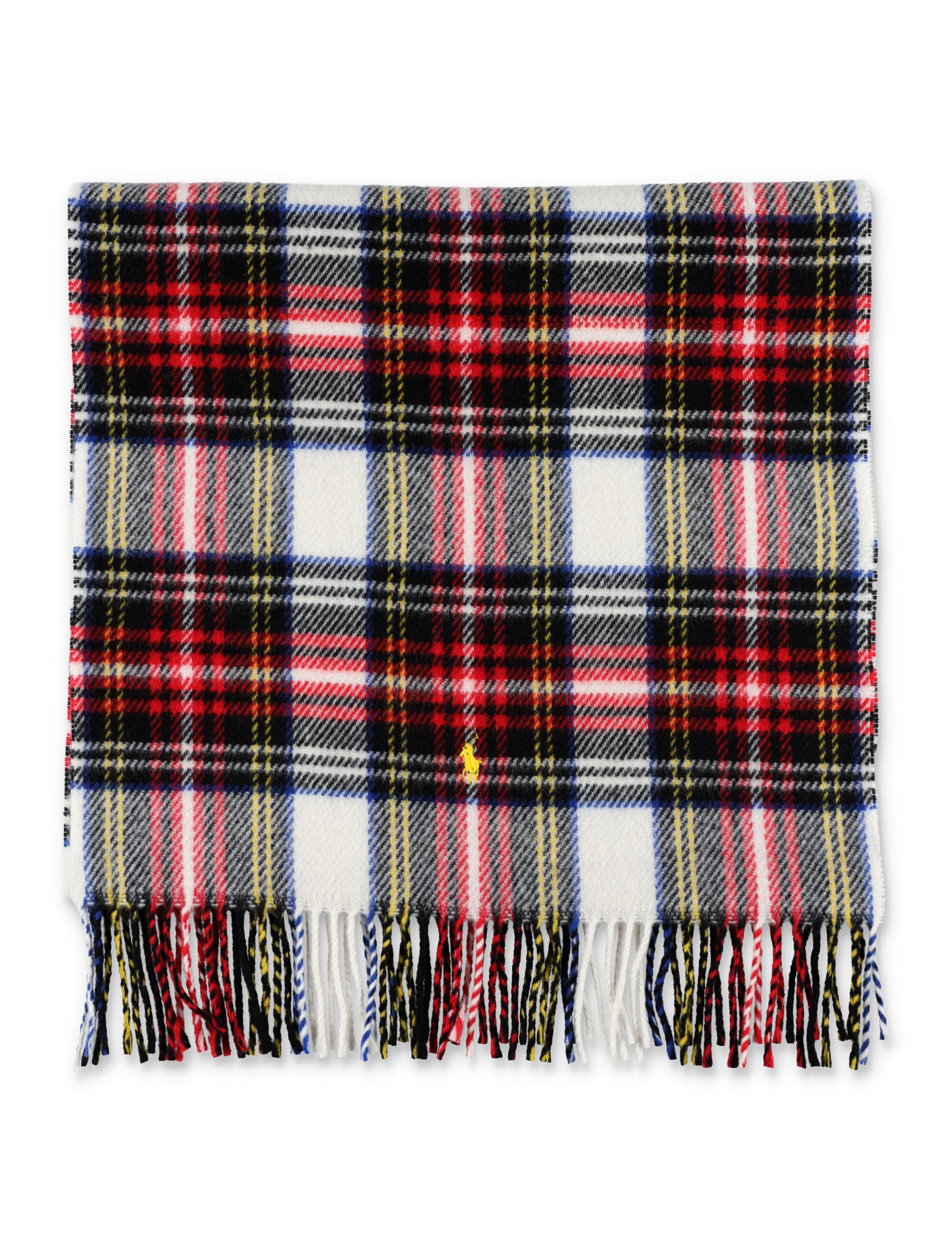 POLO RALPH LAUREN Recycled Wool Tartan Scarf with Logo - 200 CM