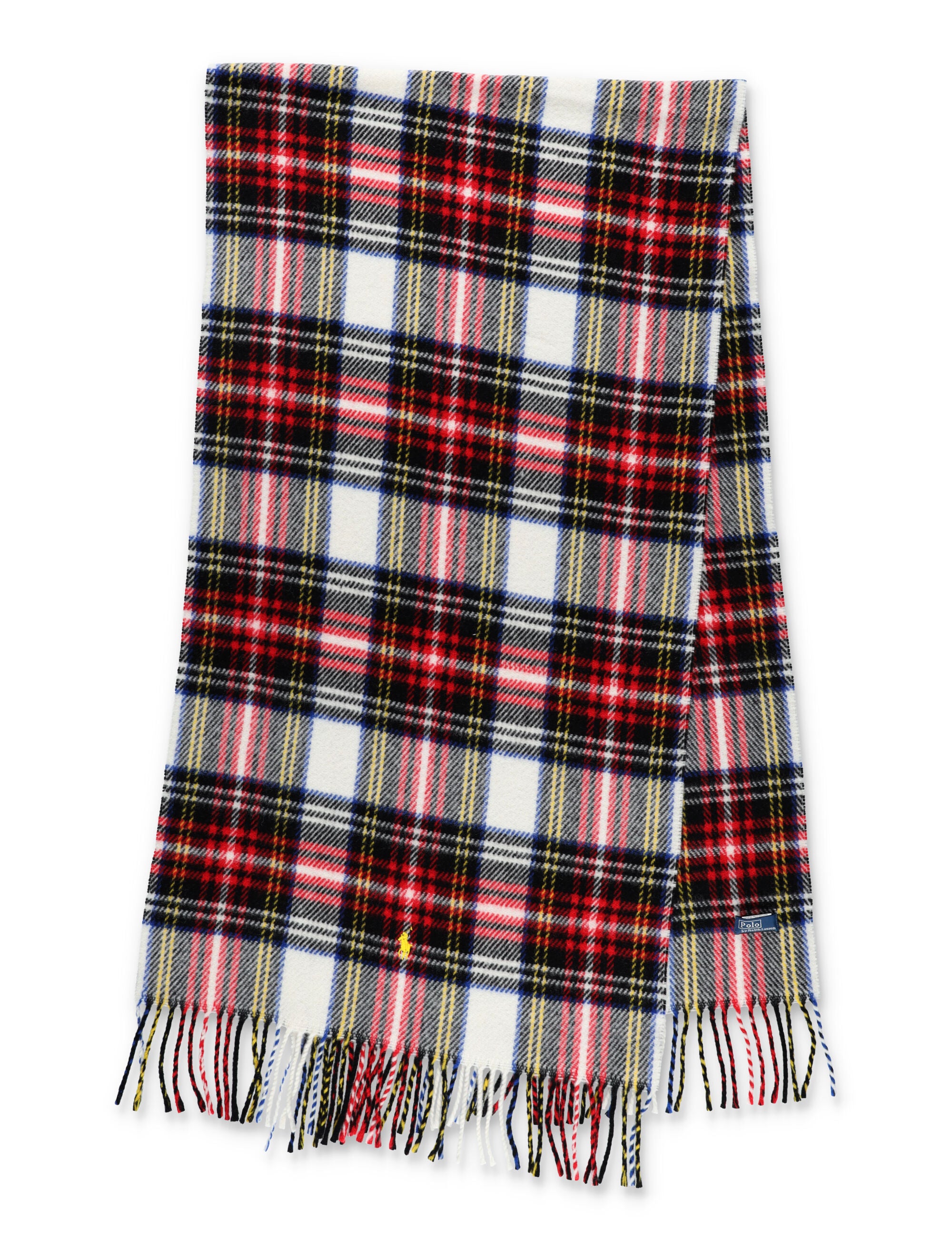POLO RALPH LAUREN Recycled Wool Tartan Scarf with Logo - 200 CM