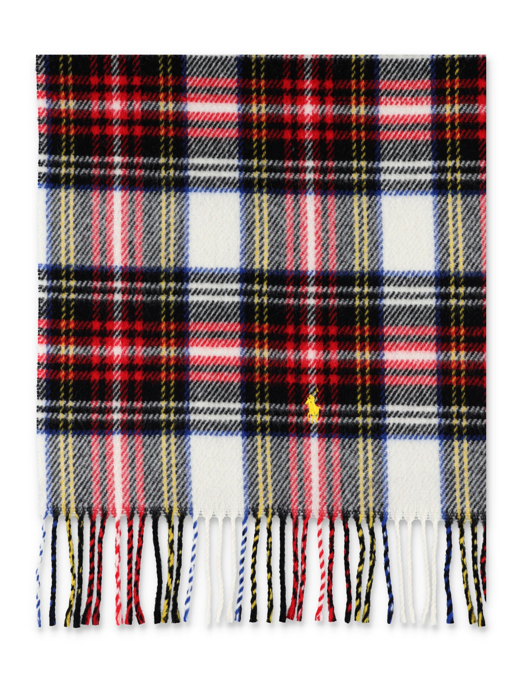 POLO RALPH LAUREN Recycled Wool Tartan Scarf with Logo - 200 CM