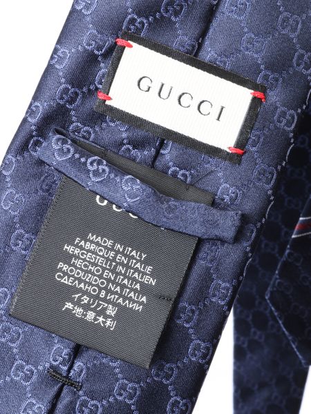 GUCCI Handmade Jacquard Silk Tie - 146X8CM