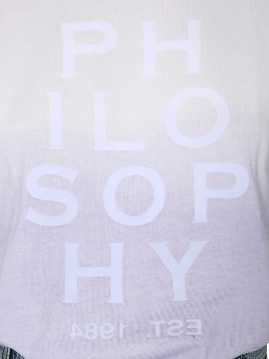 PHILOSOPHY DI LORENZO SERAFINI Crew Neck Logo T-Shirt for Women