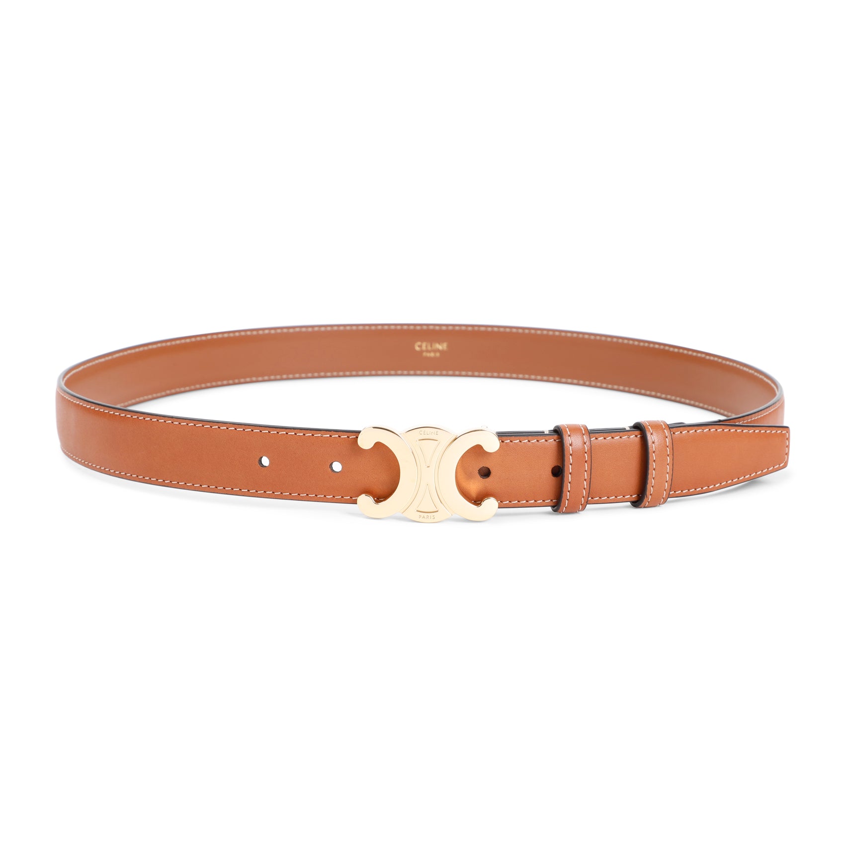 CELINE Triomphe Leather Belt 2.5cm