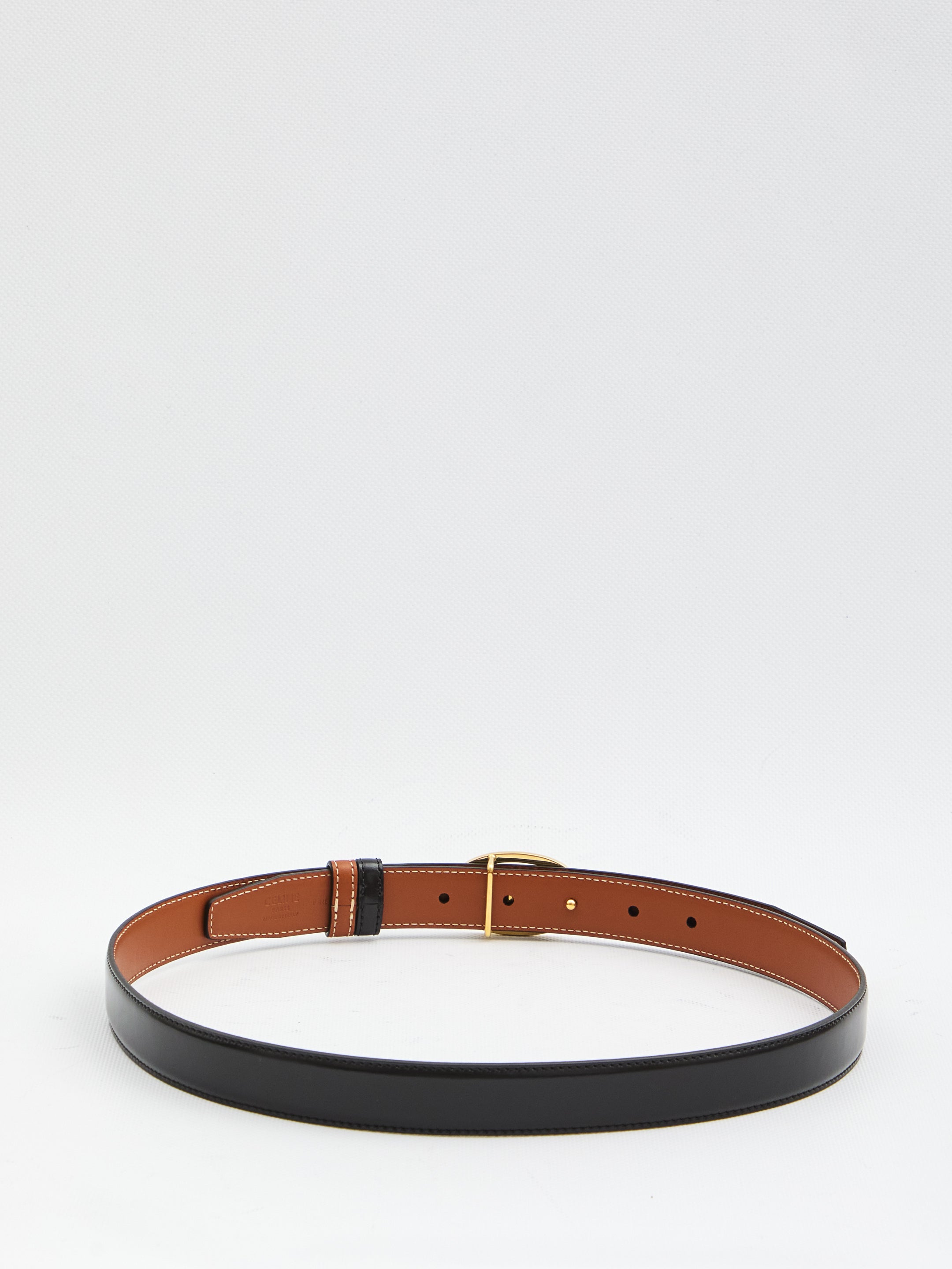CELINE Reversible Calfskin Leather Belt - 2.5cm