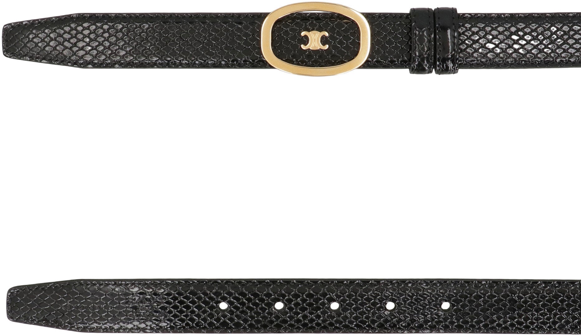 CELINE Medium Reversible Leather Belt