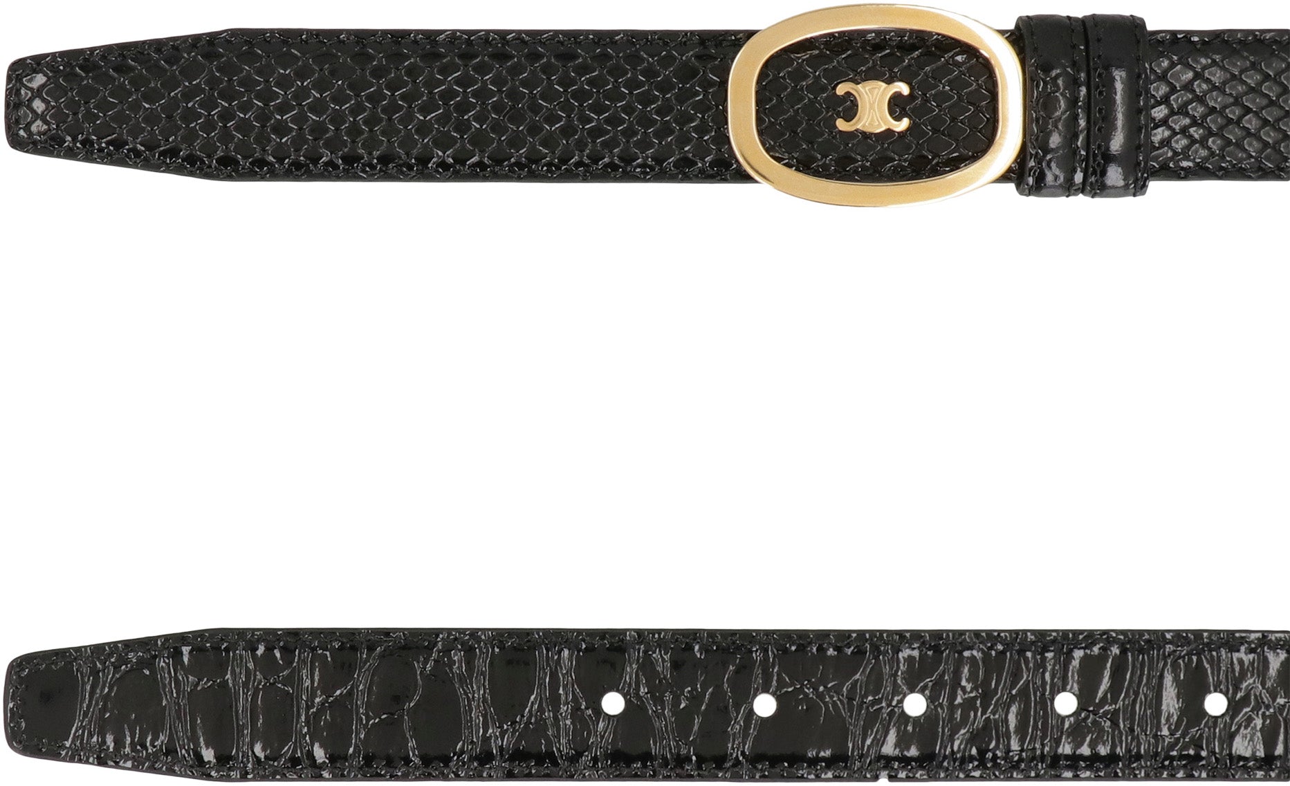 CELINE Medium Reversible Leather Belt