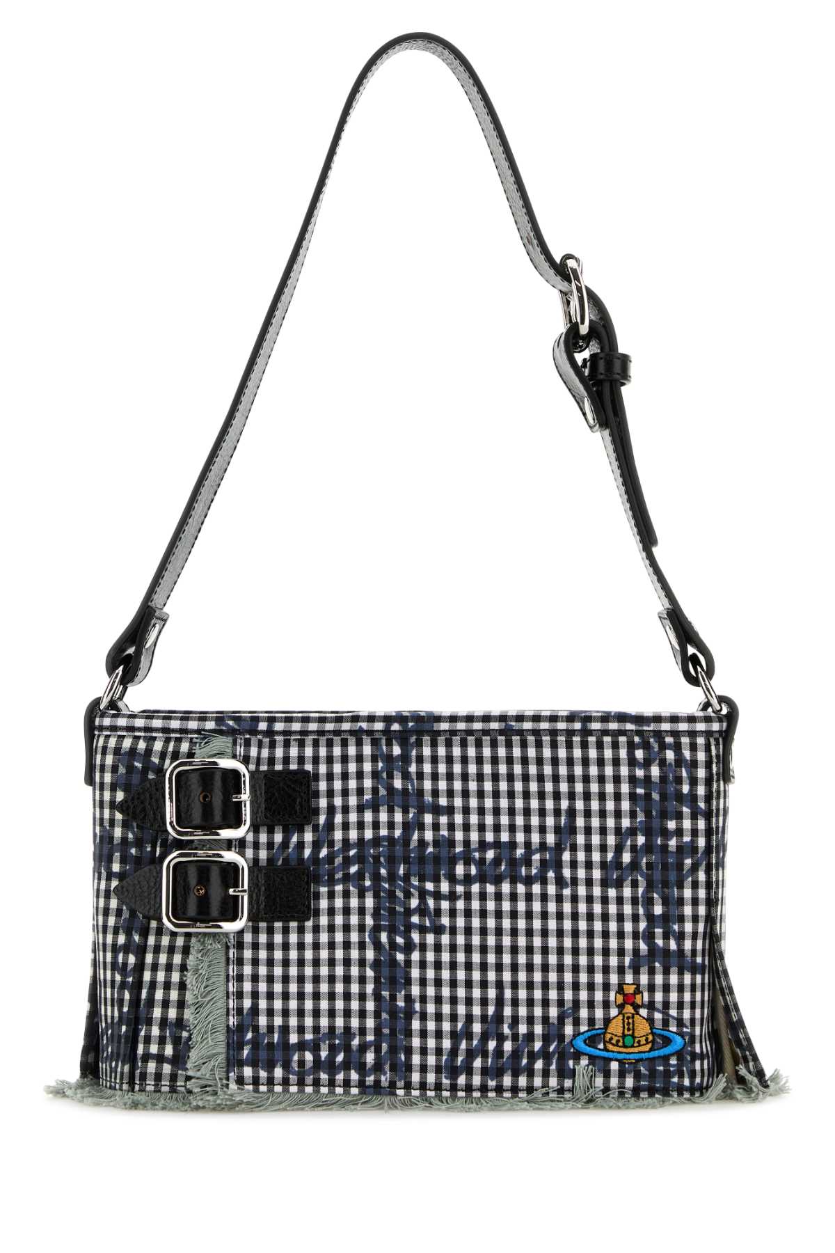 VIVIENNE WESTWOOD Printed Fabric Heather Shoulder Handbag