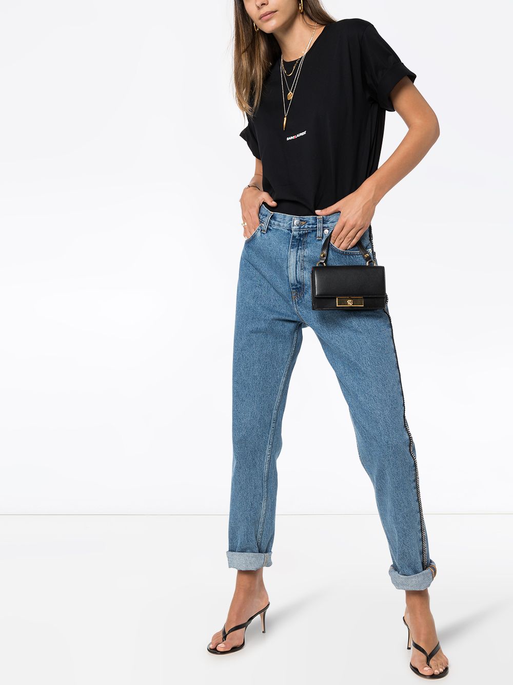 SAINT LAURENT Boyfriend Fit T-Shirt - Size S