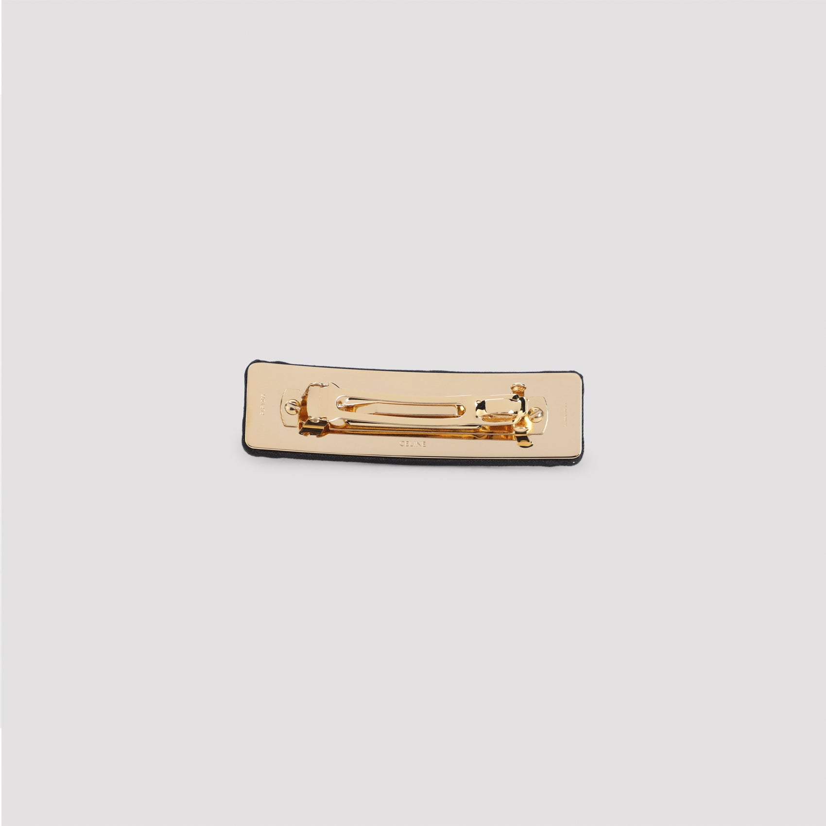 CELINE Striped Sequins Metal Hair Clip