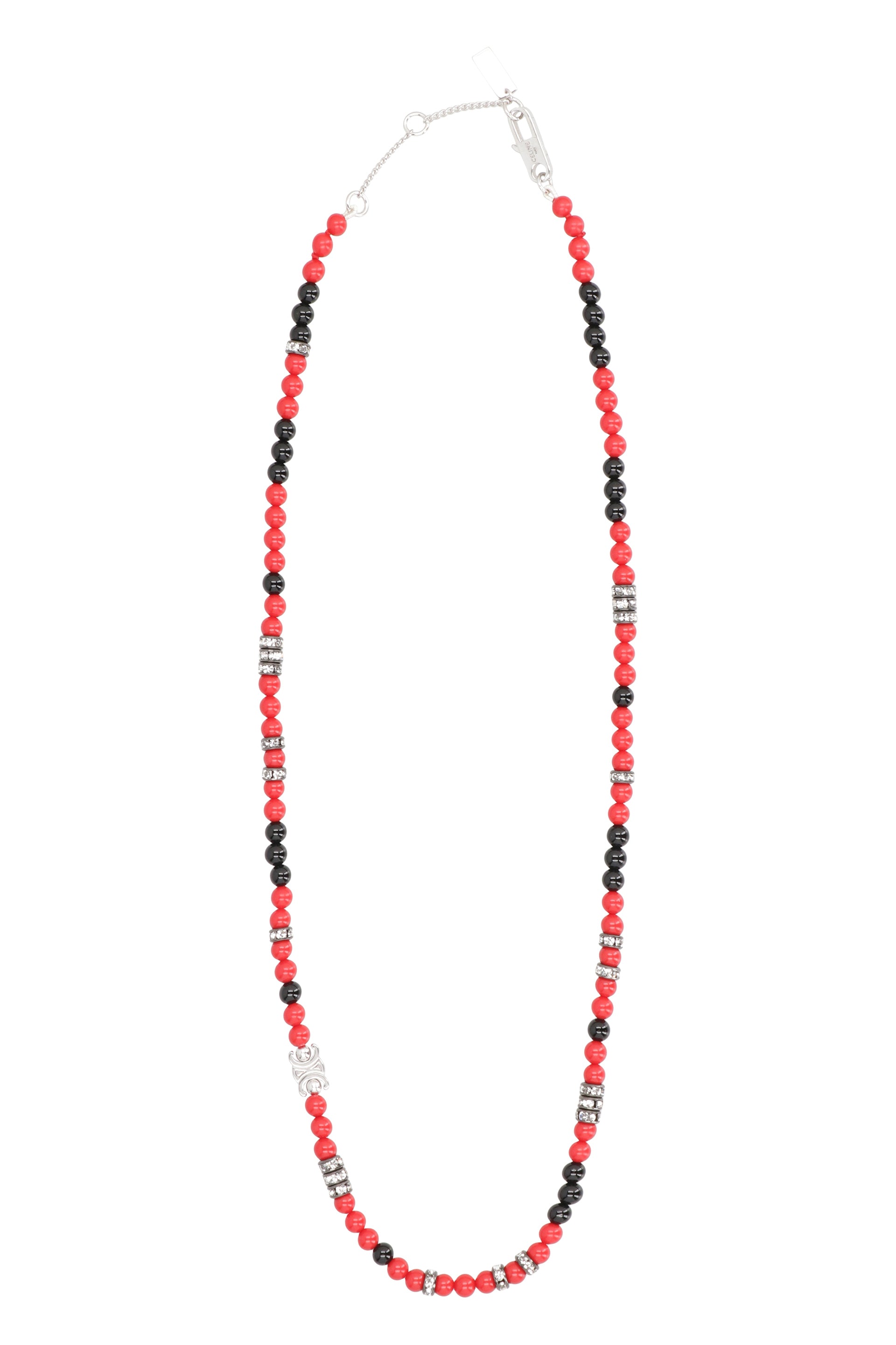 CELINE San Onofre Brass Necklace with Pearls - 49 cm