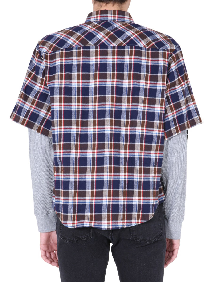 DSQUARED Double Sleeve Classic Collar Shirt for Men