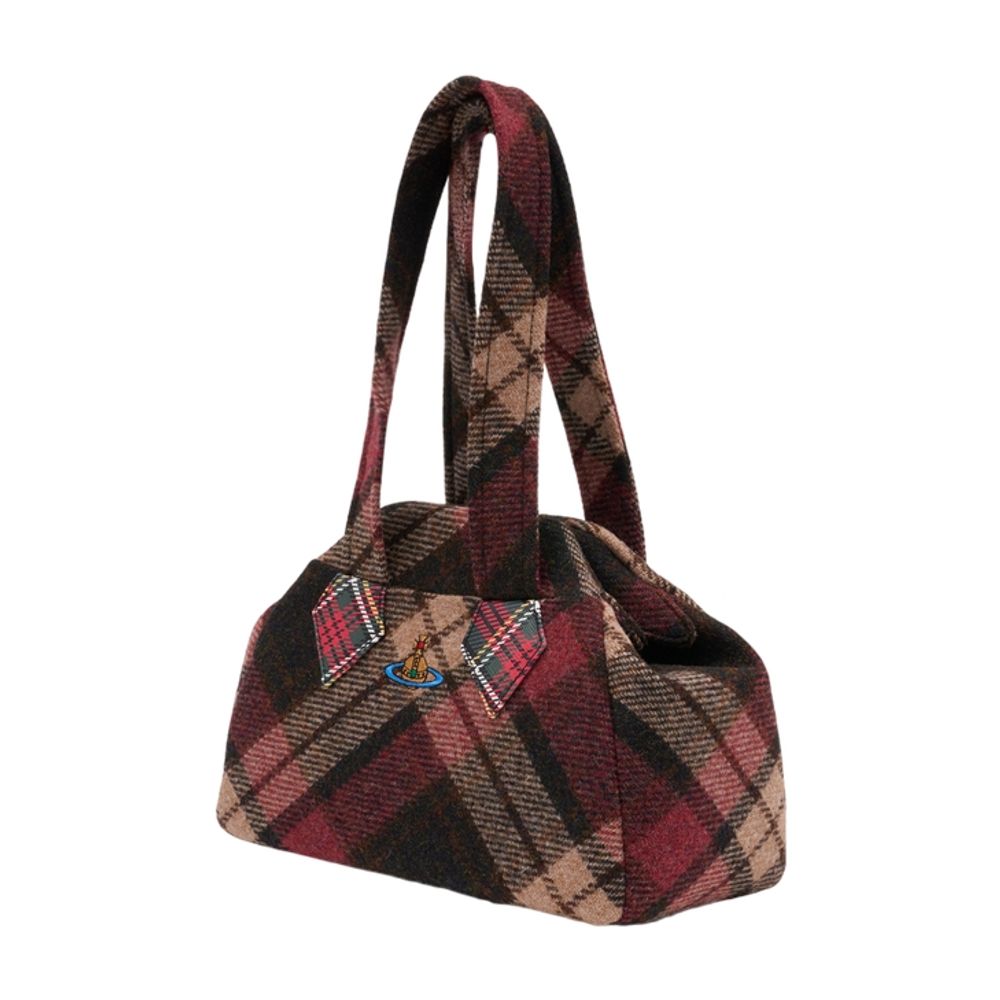 VIVIENNE WESTWOOD Medium Checkered Wool Purse