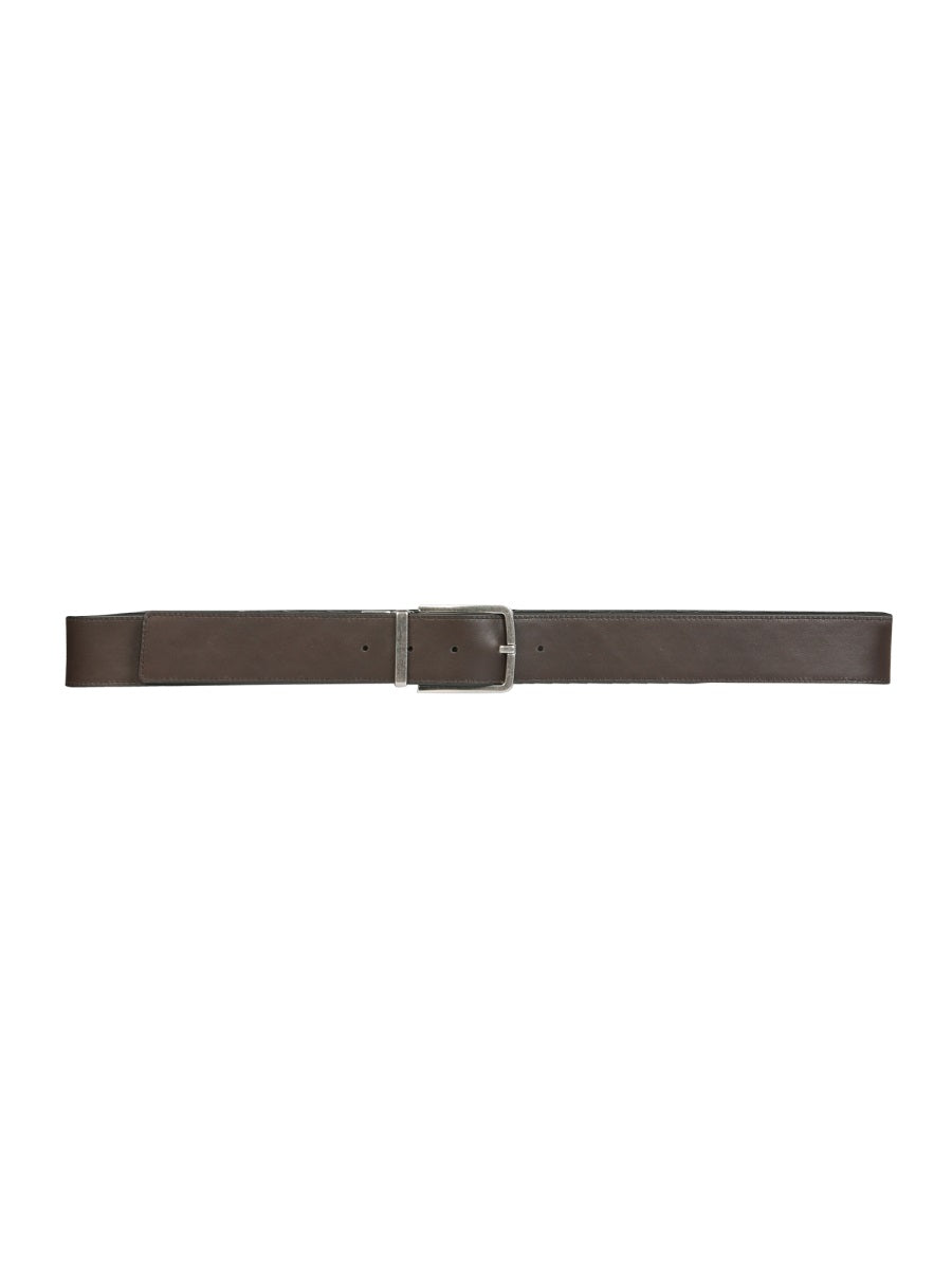 BOTTEGA VENETA Reversible Leather Belt - 3.5 CM