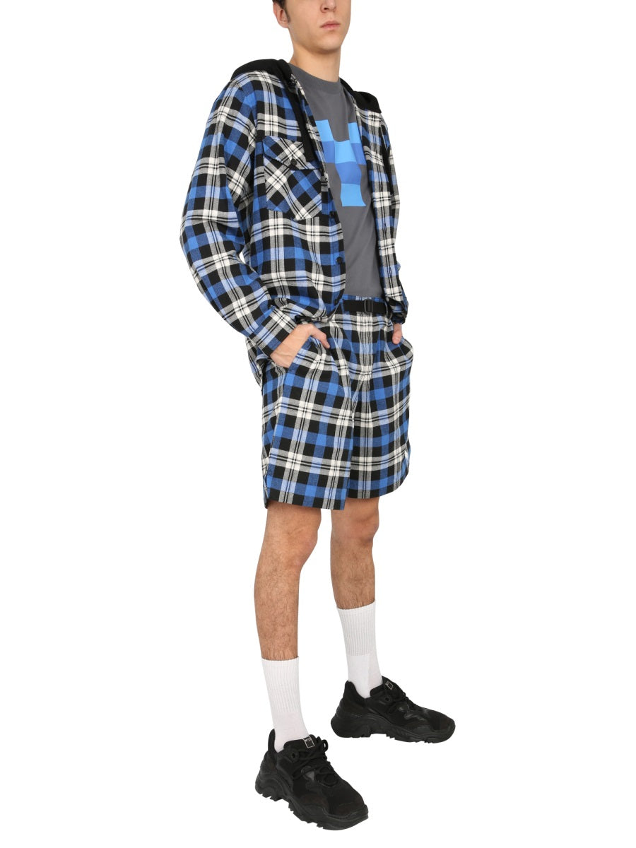 MARCELO BURLON COUNTY OF MILAN Men's Adjustable Bermuda Shorts with Belt