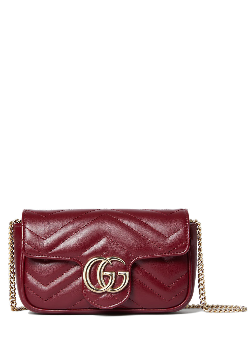 GUCCI Mini Chevron Leather Handbag