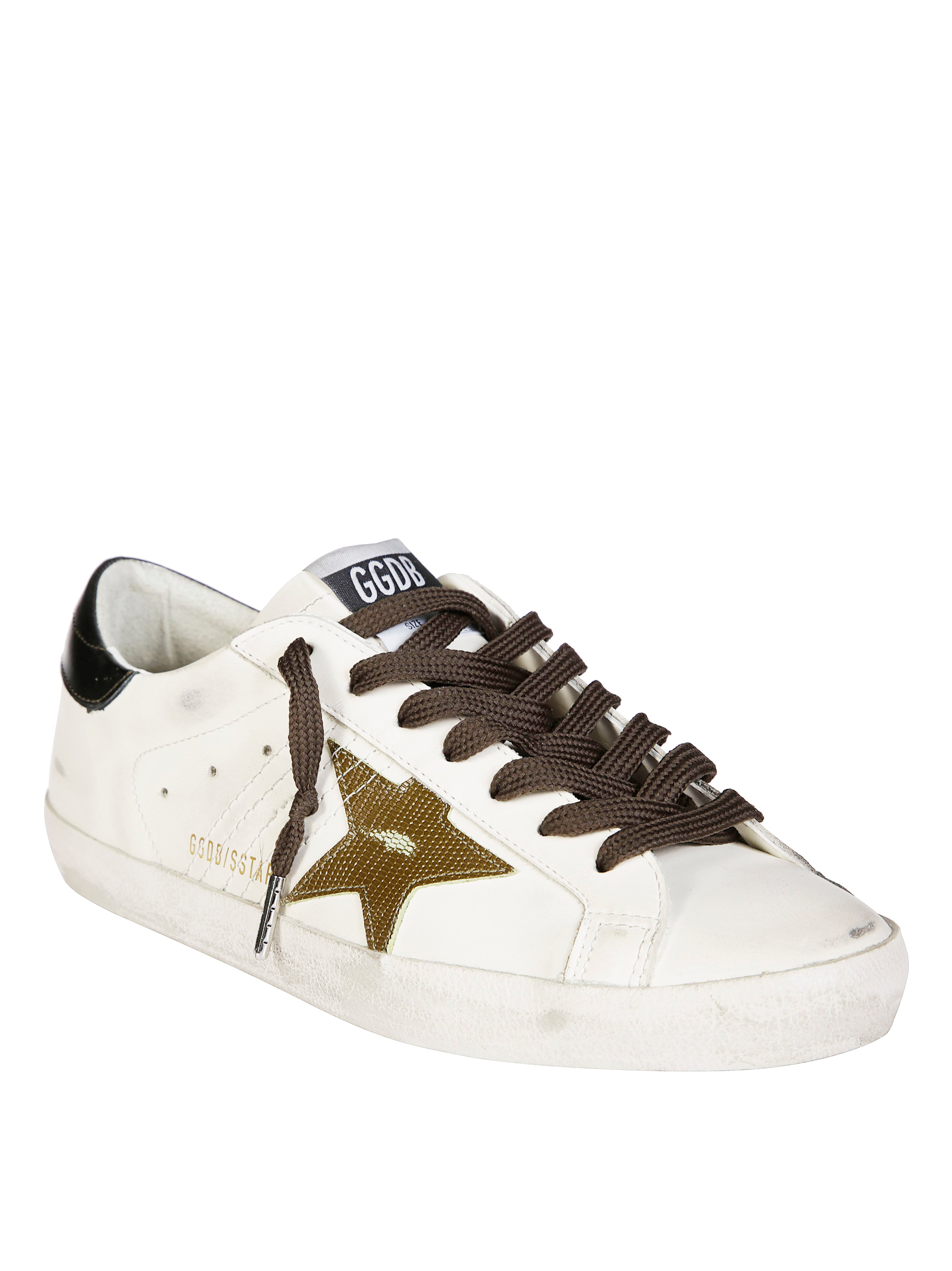 GOLDEN GOOSE Superstar Leather Sneakers with Laminated Heel