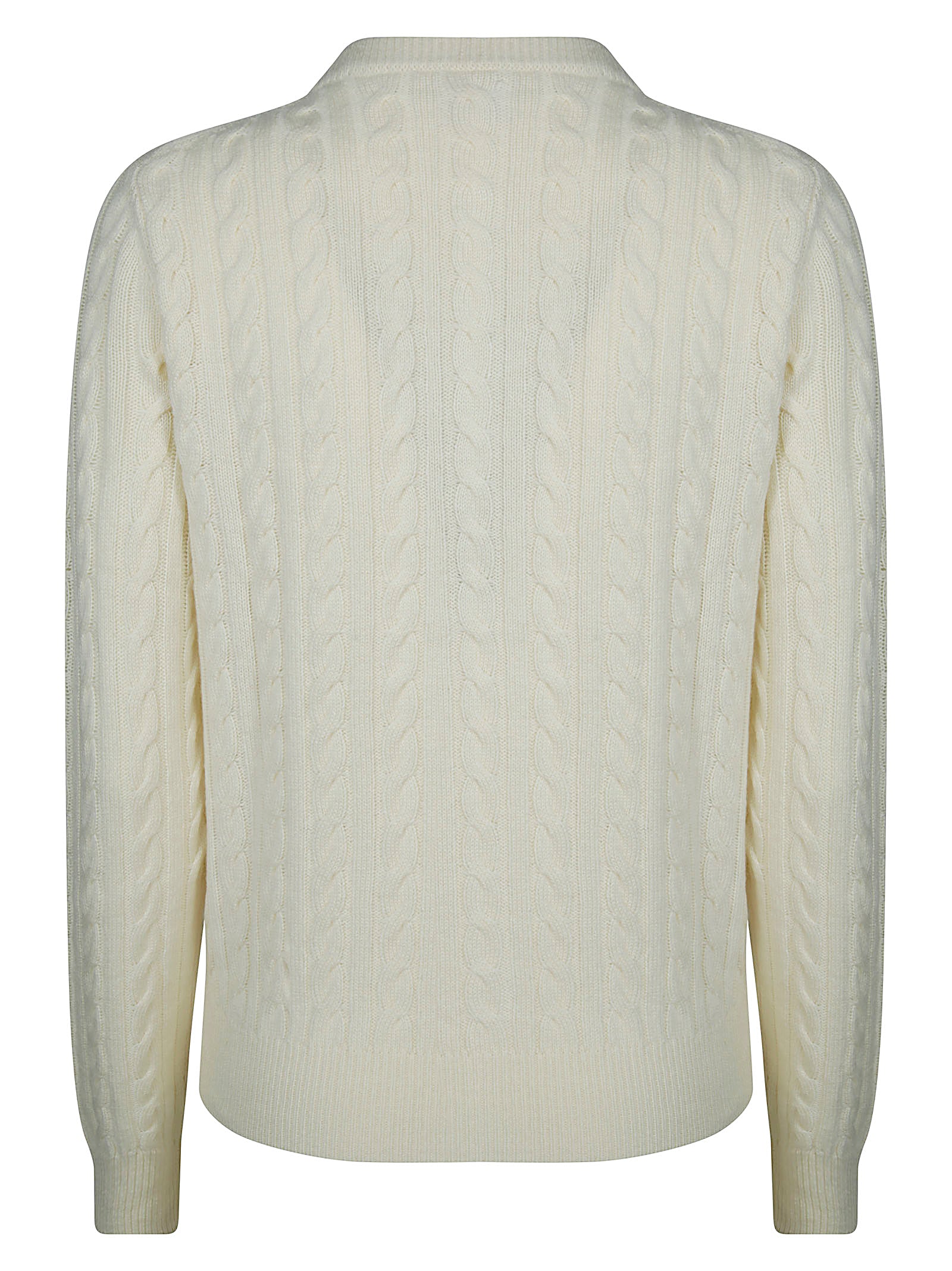 SUN 68 Cable Knit Cardigan with Round Neck for Men