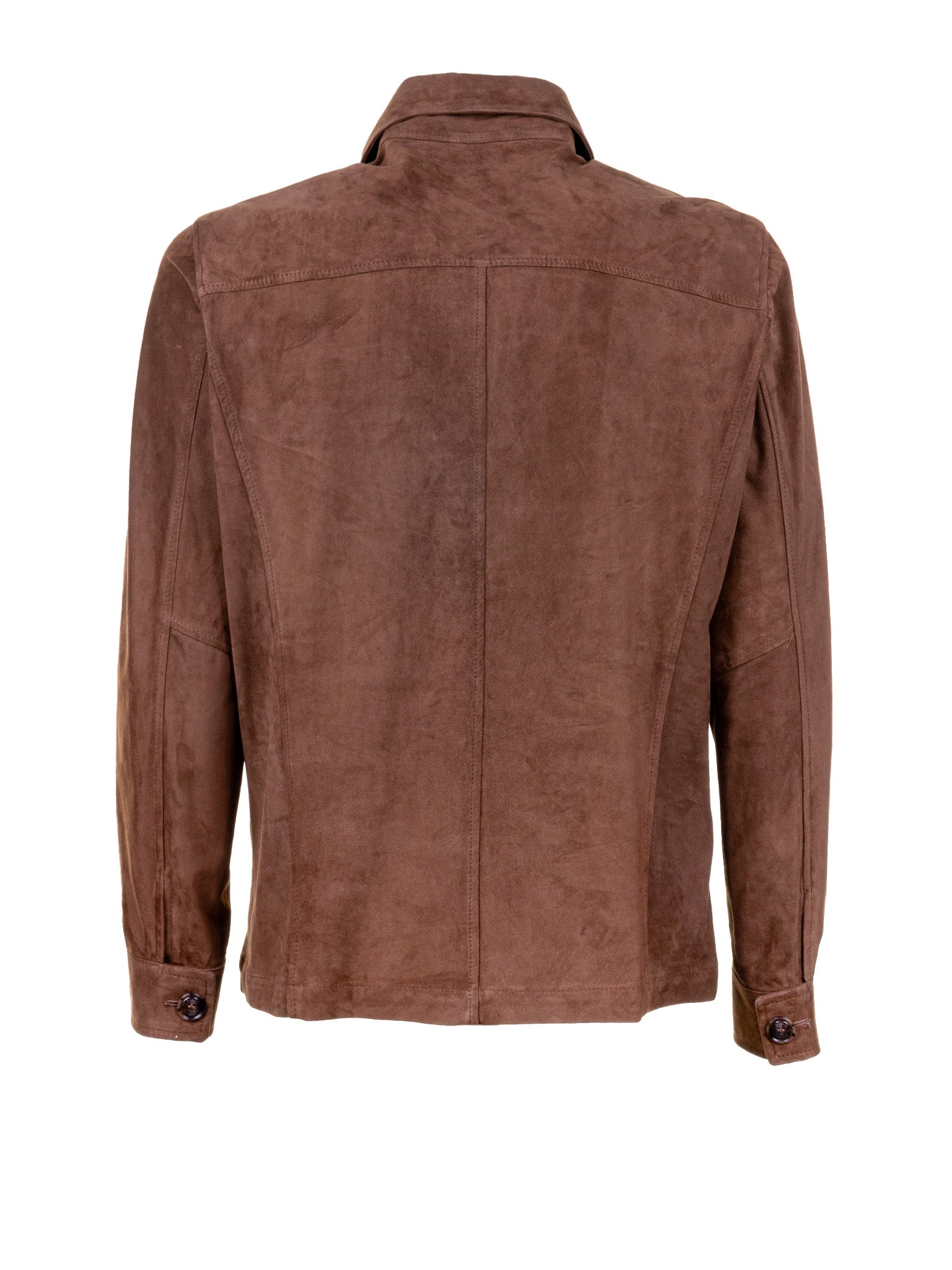 BARBA Napoli Men's Stylish Brown Jacket with Buttons and Double Pockets