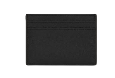 SAINT LAURENT Mini Leather Card Holder with Logo Detail
