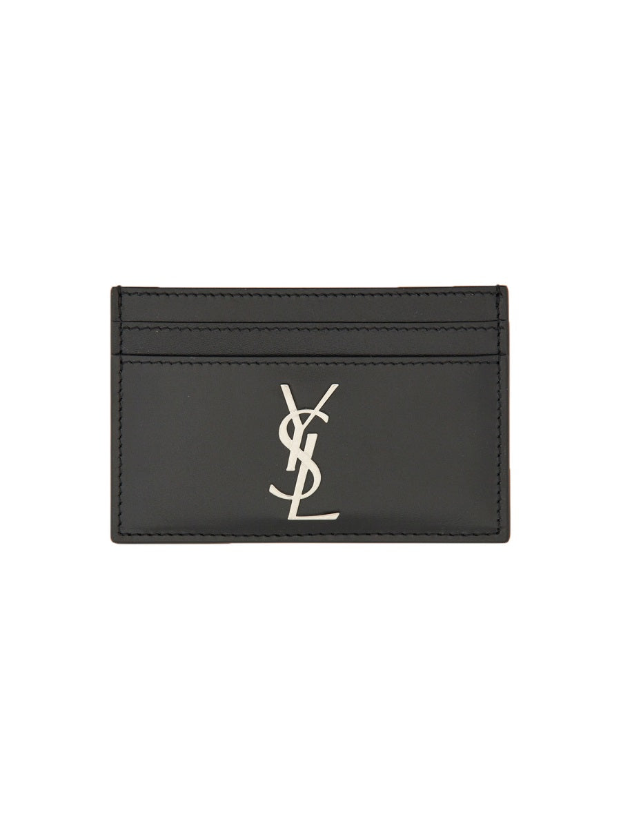SAINT LAURENT Mini Leather Card Holder