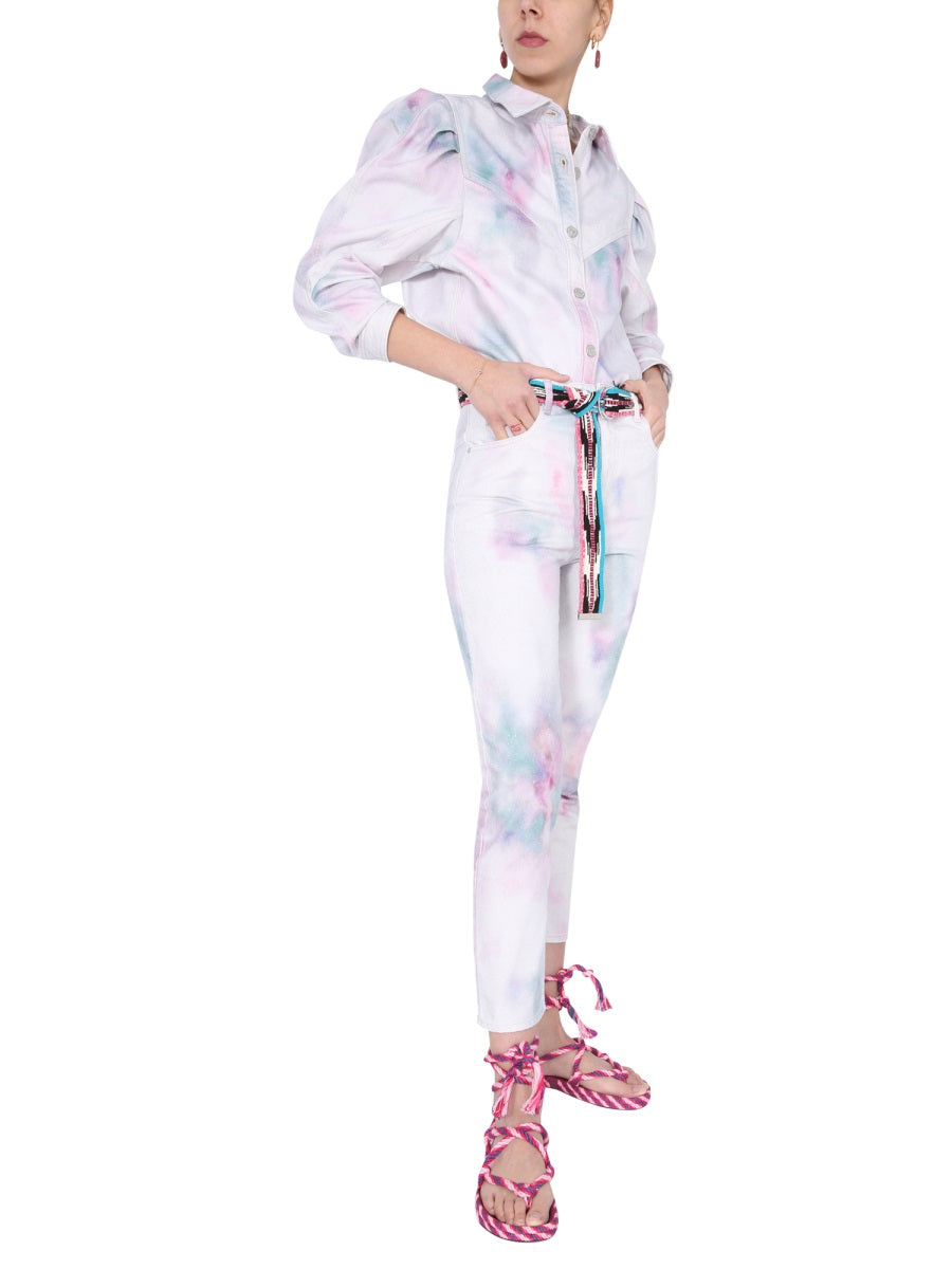 MARANT ÉTOILE Stylish Printed Wool Jeans for Women