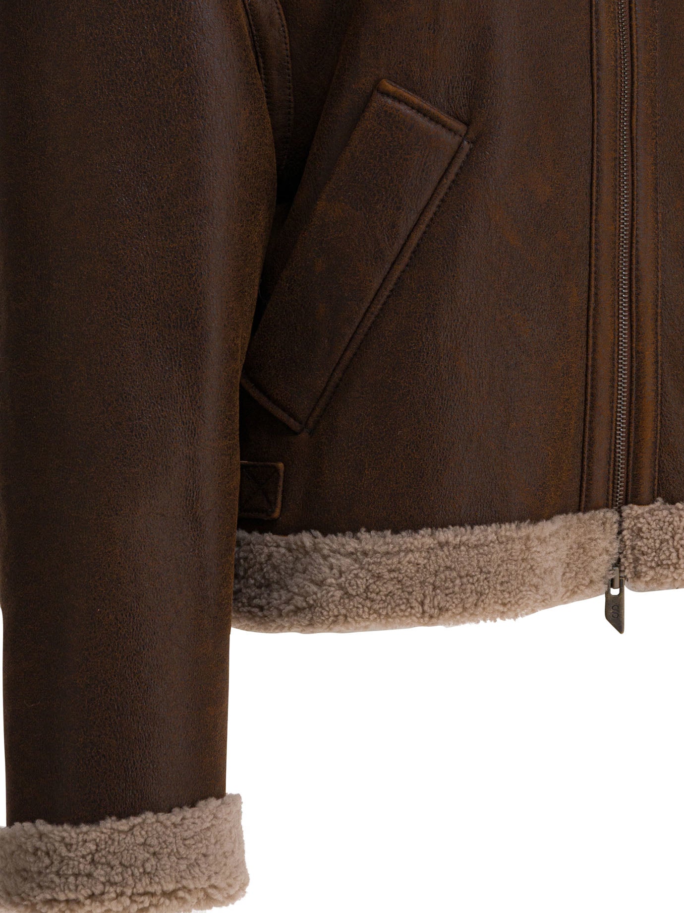 SALVATORE SANTORO Suede Leather Shearling Jacket for Women