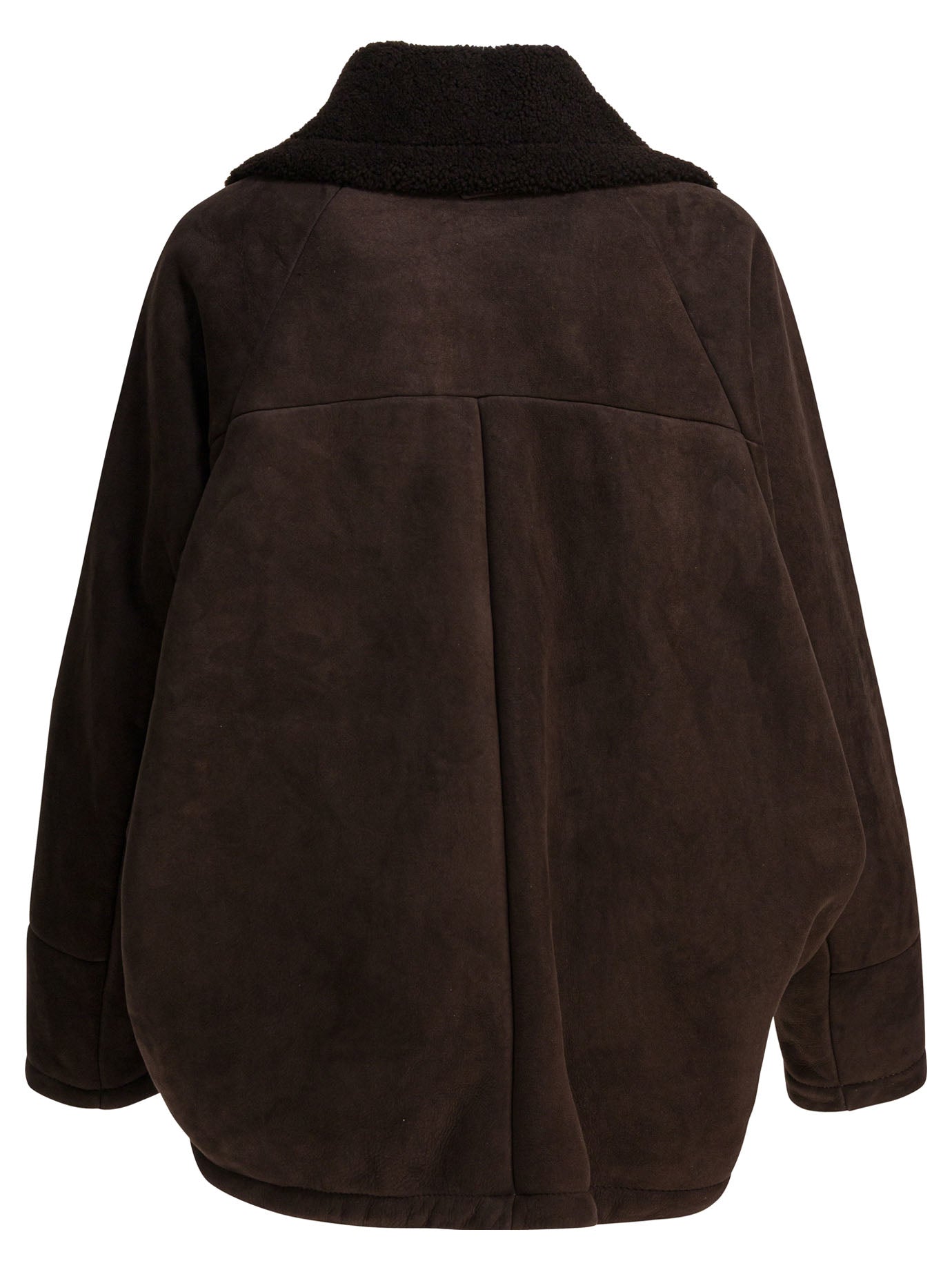 SALVATORE SANTORO Shearling Suede Leather Blazer for Women - Regular Fit