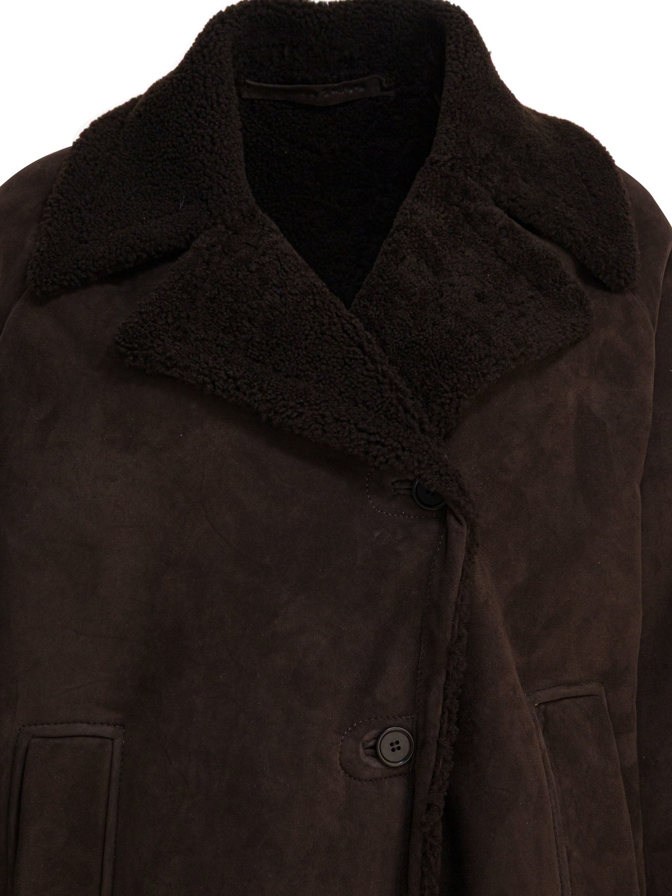 SALVATORE SANTORO Shearling Suede Leather Blazer for Women - Regular Fit